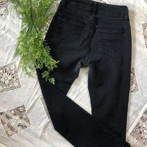 Women's 6 M Riders By Lee Black Jeans Stretch Straight Bootcut Leg 130M480